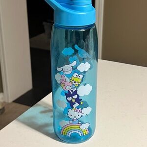 Sanrio Blue Water Bottle with Cute Characters